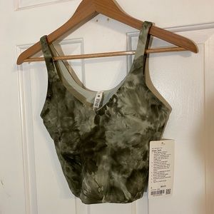 NWT Lululemon Green Diamond Dye Align Tank